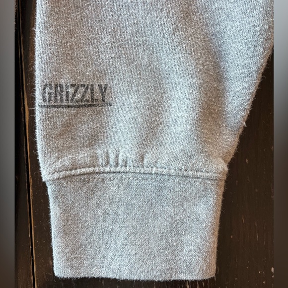 Grizzly Grip Tape Grey Hooded Sweatshirt Mens Medium. #5138 - Picture 7 of 9